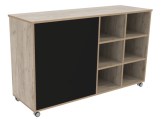 Vakkenkast dubbelzijdig B150 x H119 cm Grey Craft Oak Tangara Groothandel voor de Kinderopvang1